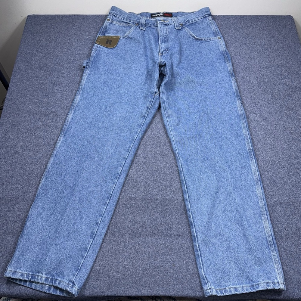 Wrangler Riggs Workwear Carpenter Jeans Mens 32x30 Blue Denim 103W020vi Utility